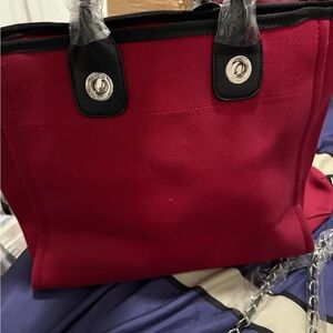 Chic Crimson Tote Bag
